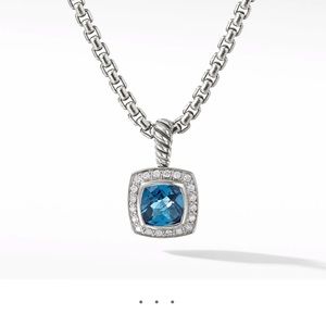 David Yurman Hampton Blue Topaz Albion Petite Pendant Necklace